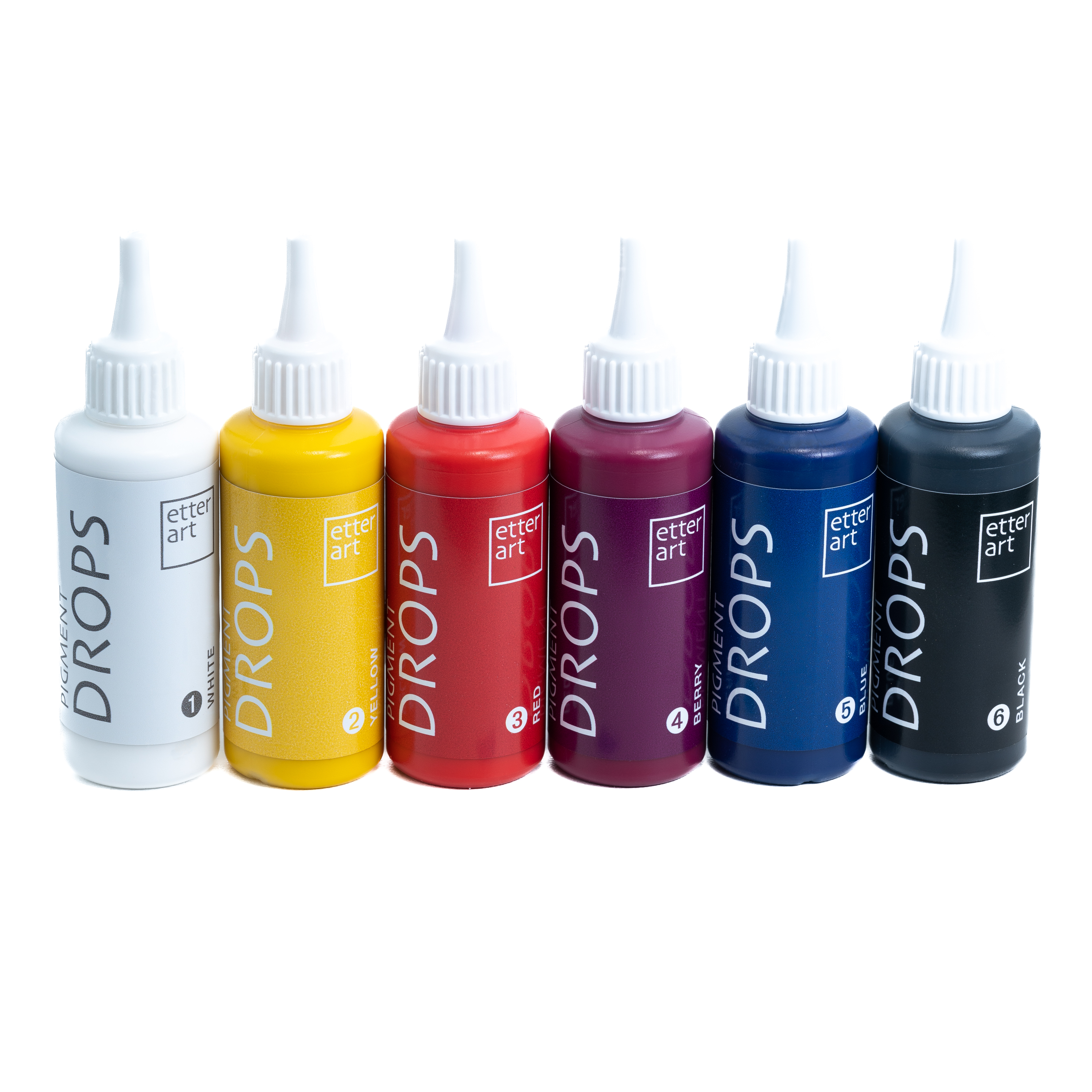 Etter Art Pigment Drops in 6 different colors 80ml