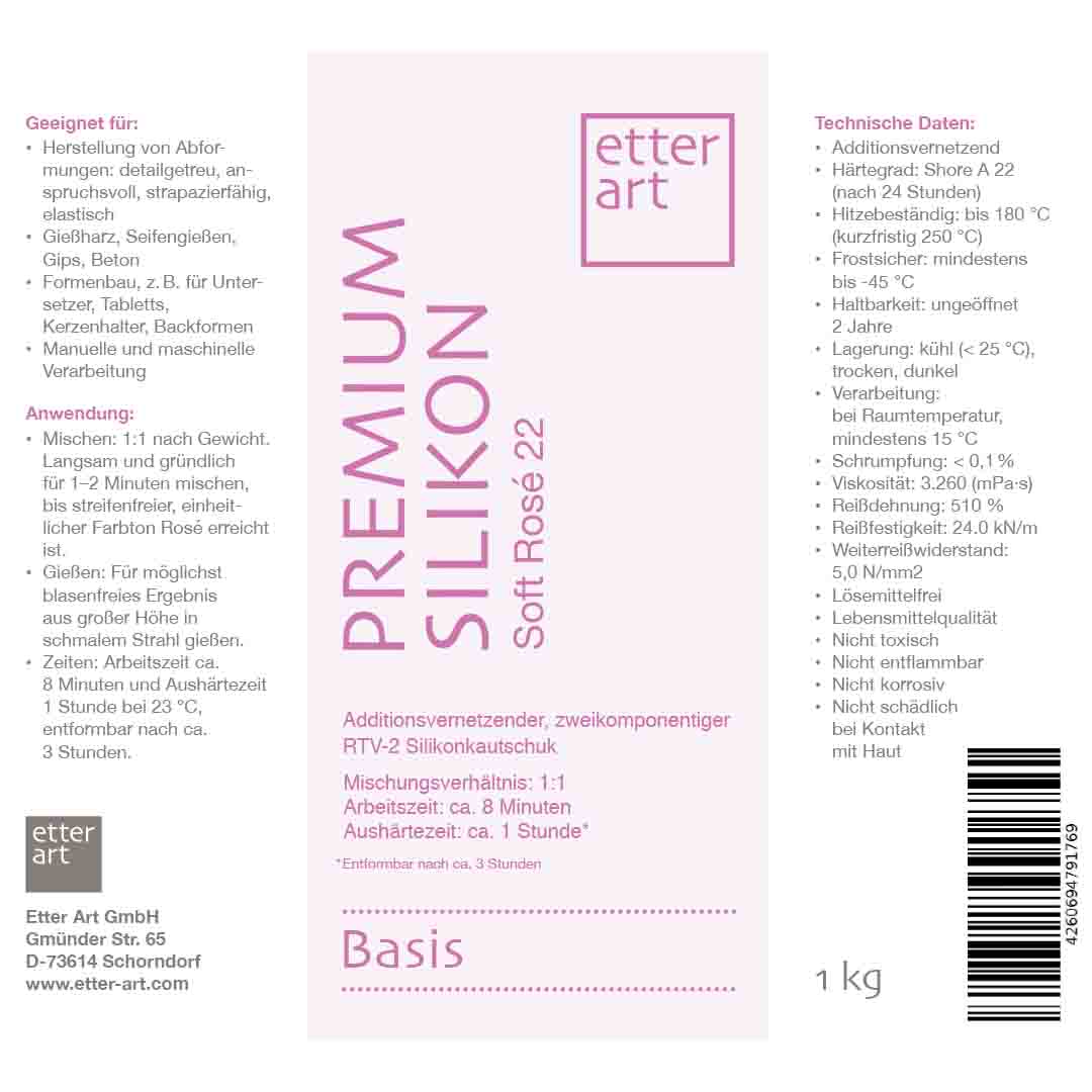 Etter Art PREMIUM SILIKON SOFT ROSÉ 22 - Set 2 kg