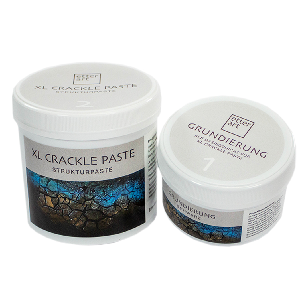 Etter Art XL CRACKLE PASTE - Set 280 g (mit schwarzer Grundierung)