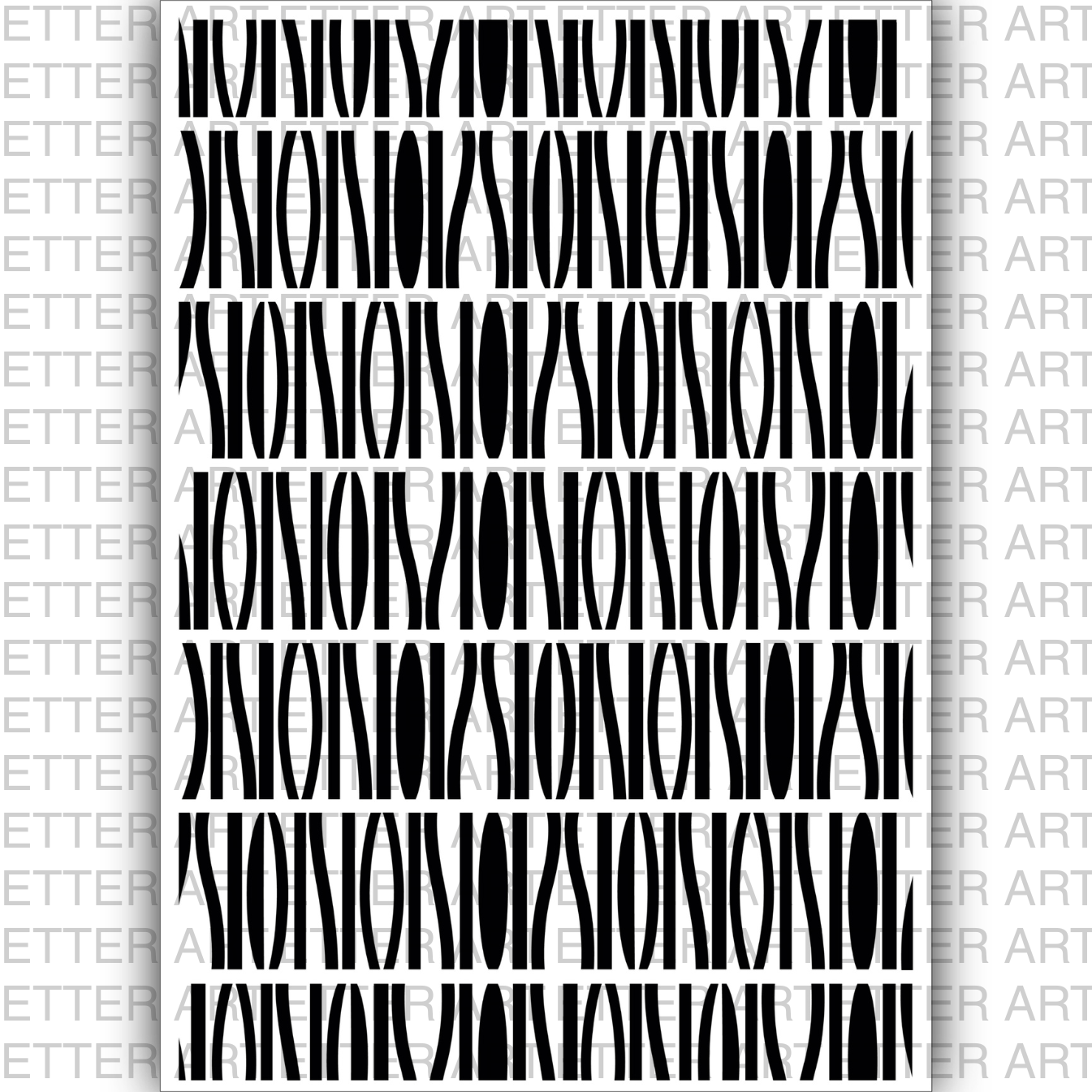 Geometric MONO PATTERN ORBIT - 84,1 x 118,9 cm